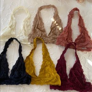 SIX PACK. Free People Galloon Halter Bra. Size XS.